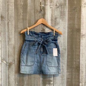 Free People Splendor In The Grass Denim Skirt